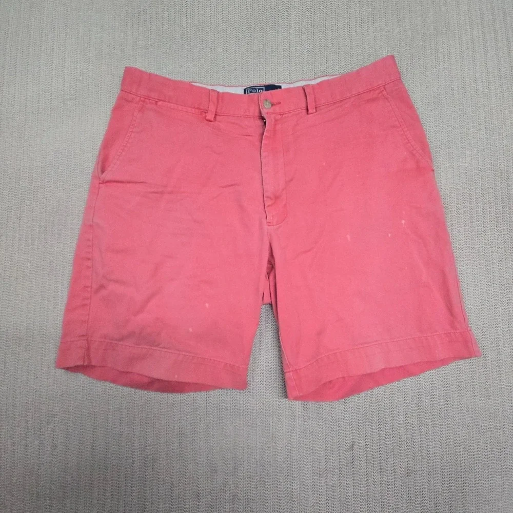 Polo‎ Ralph Lauren Prospect Shorts Mens 36 Pink Chino 8 Inseam Cotton Preppy